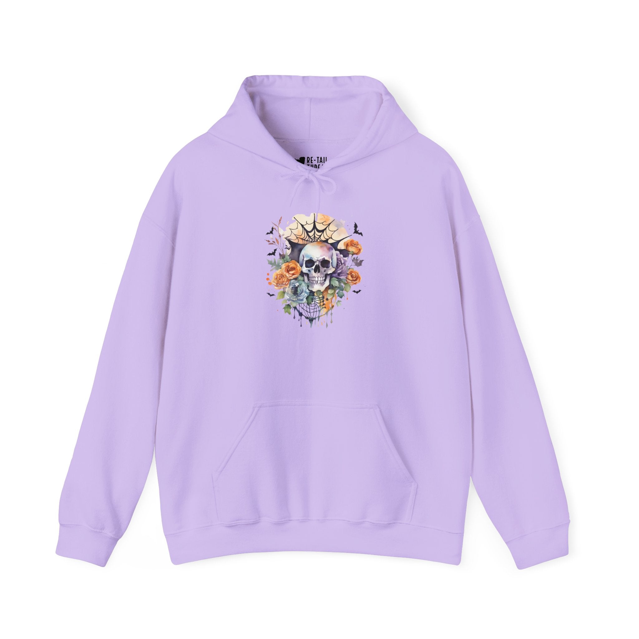 Halloween Hoodie: Skull and Flowers