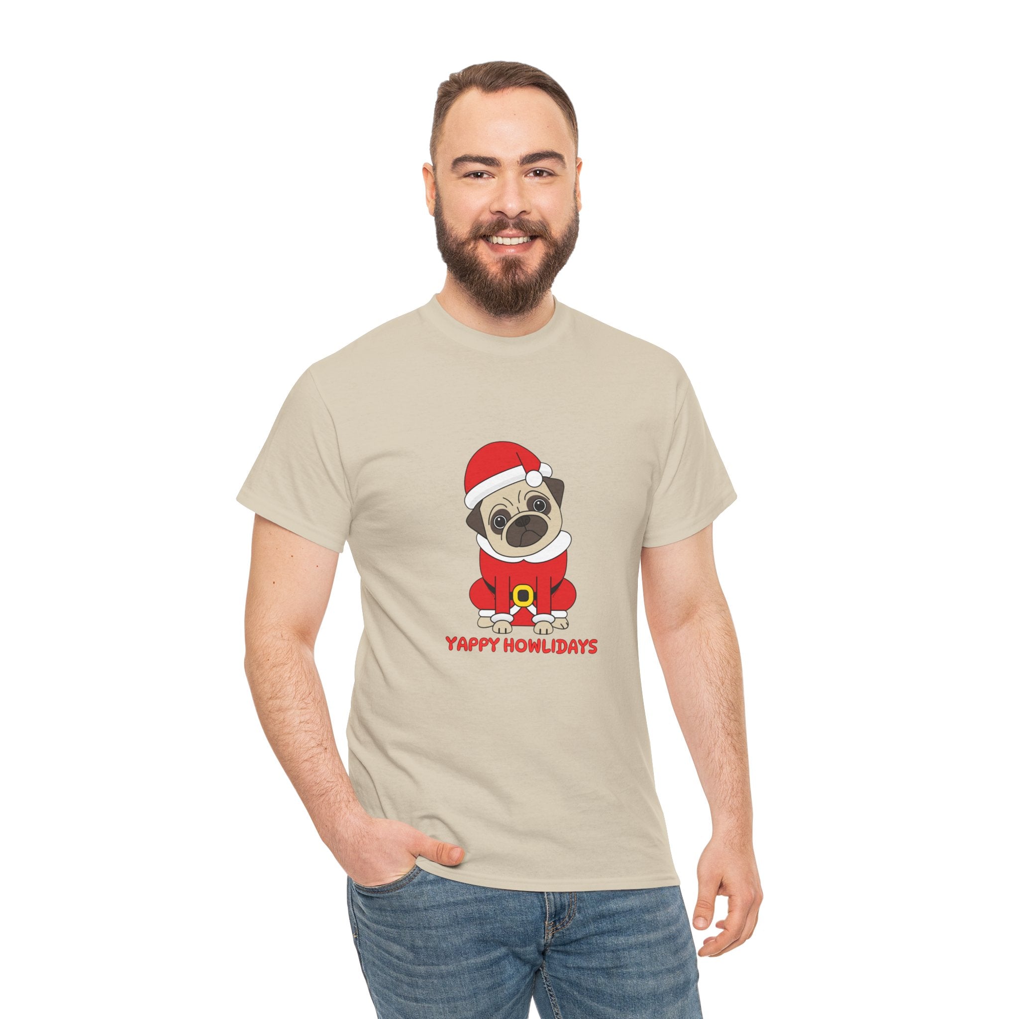 Christmas T-Shirt: Yappy Howlidays Pug