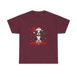 Christmas T-Shirt: Santa Hat Boston Terrier