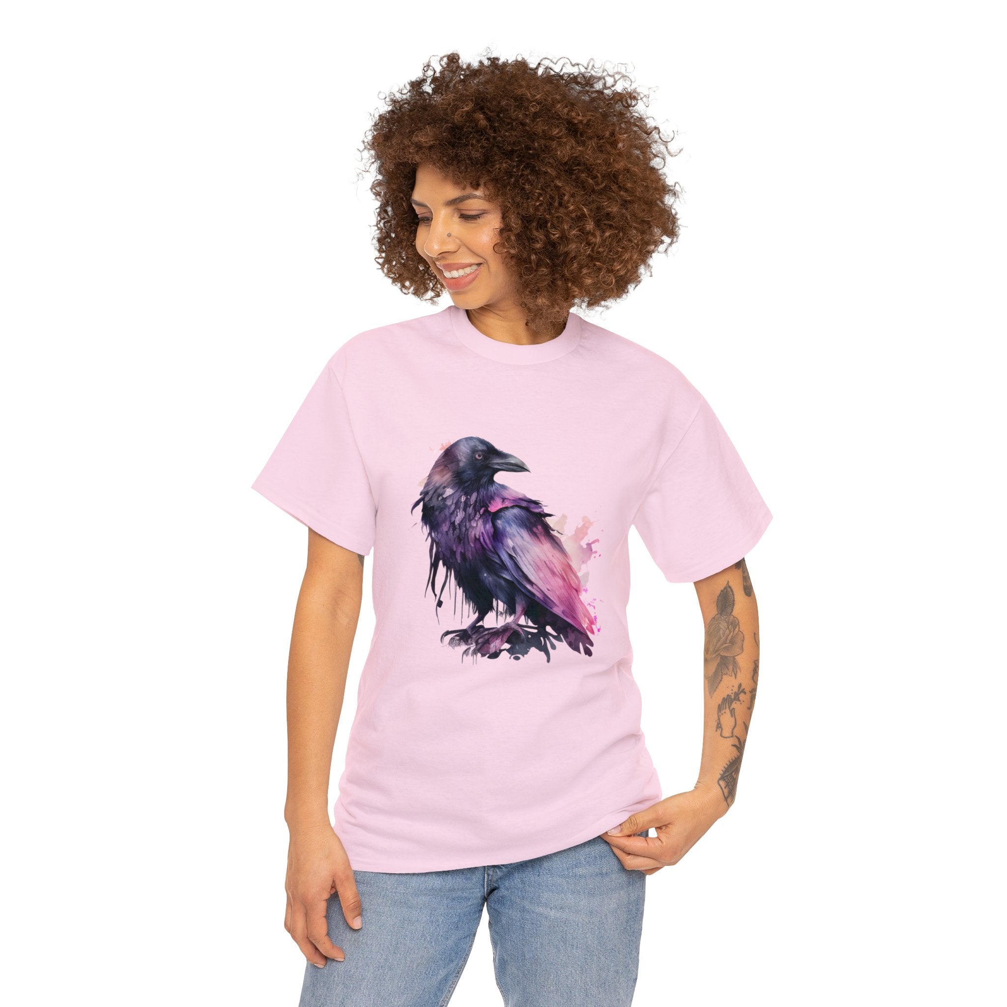 Bird T-Shirt: Watercolor Crow