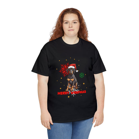 Christmas T-Shirt: Black and Tan Dog