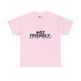 Not Friendly. Do Not Touch. T-Shirt — Funny Unhinged Graphic Tee