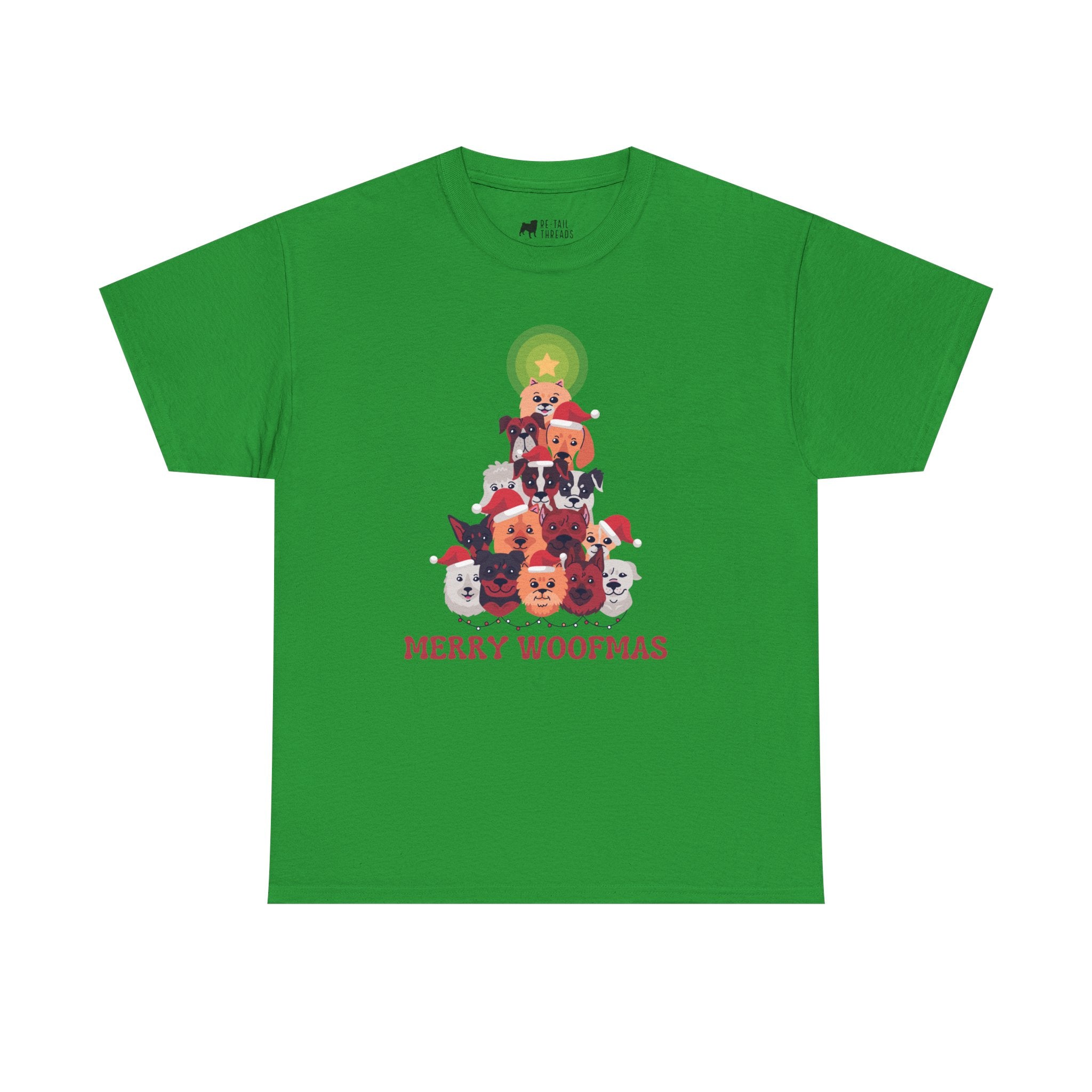 Christmas T-Shirt: Merry Woofmas Tree of Dogs