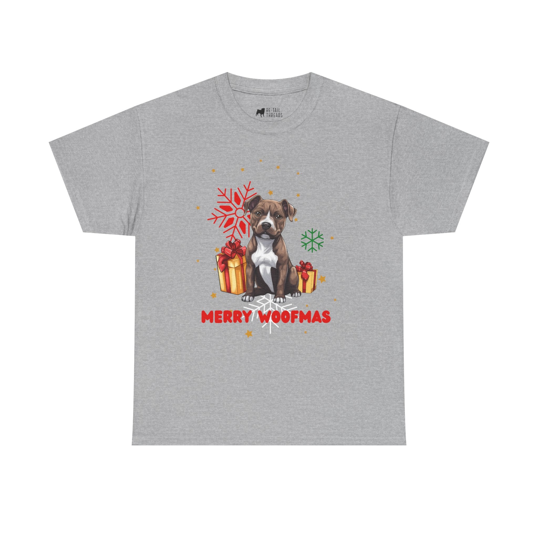 Christmas T-Shirt: Santa Hat Pit Bull #2