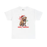 Christmas T-Shirt: Santa Hat Pit Bull #1