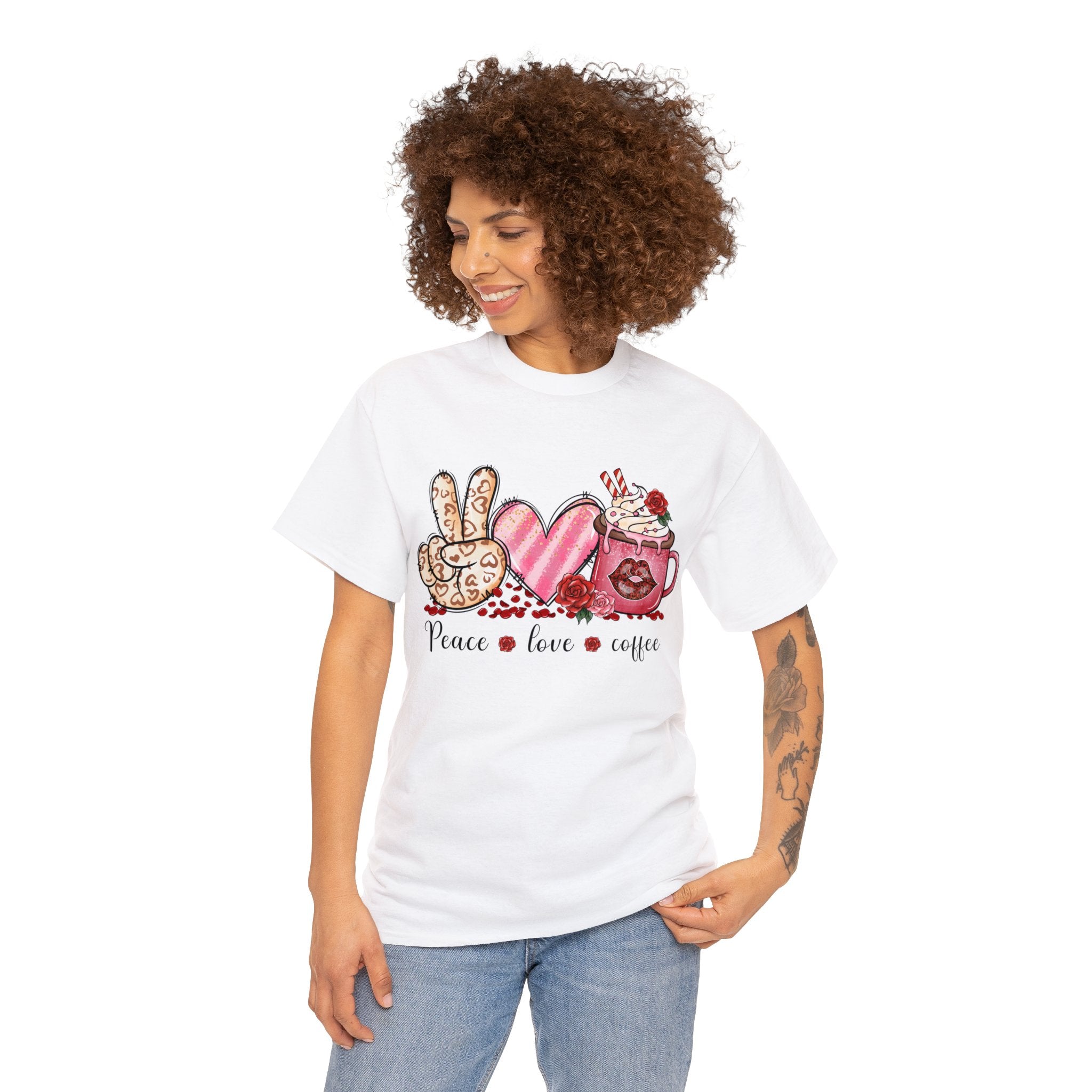 Love T-Shirt: Peace Love Coffee