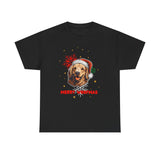 Christmas T-Shirt: Santa Hat Golden Retriever