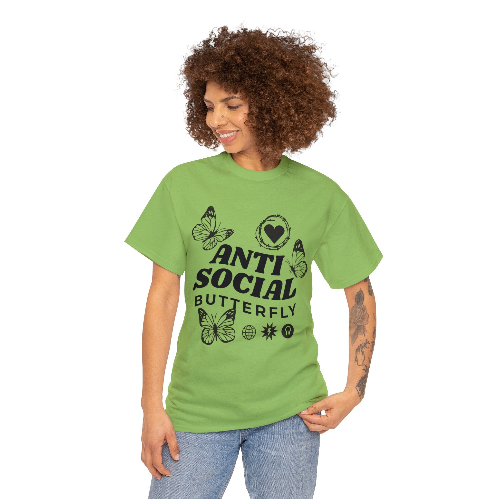 Funny T-Shirt: Anti-Social Butterfly