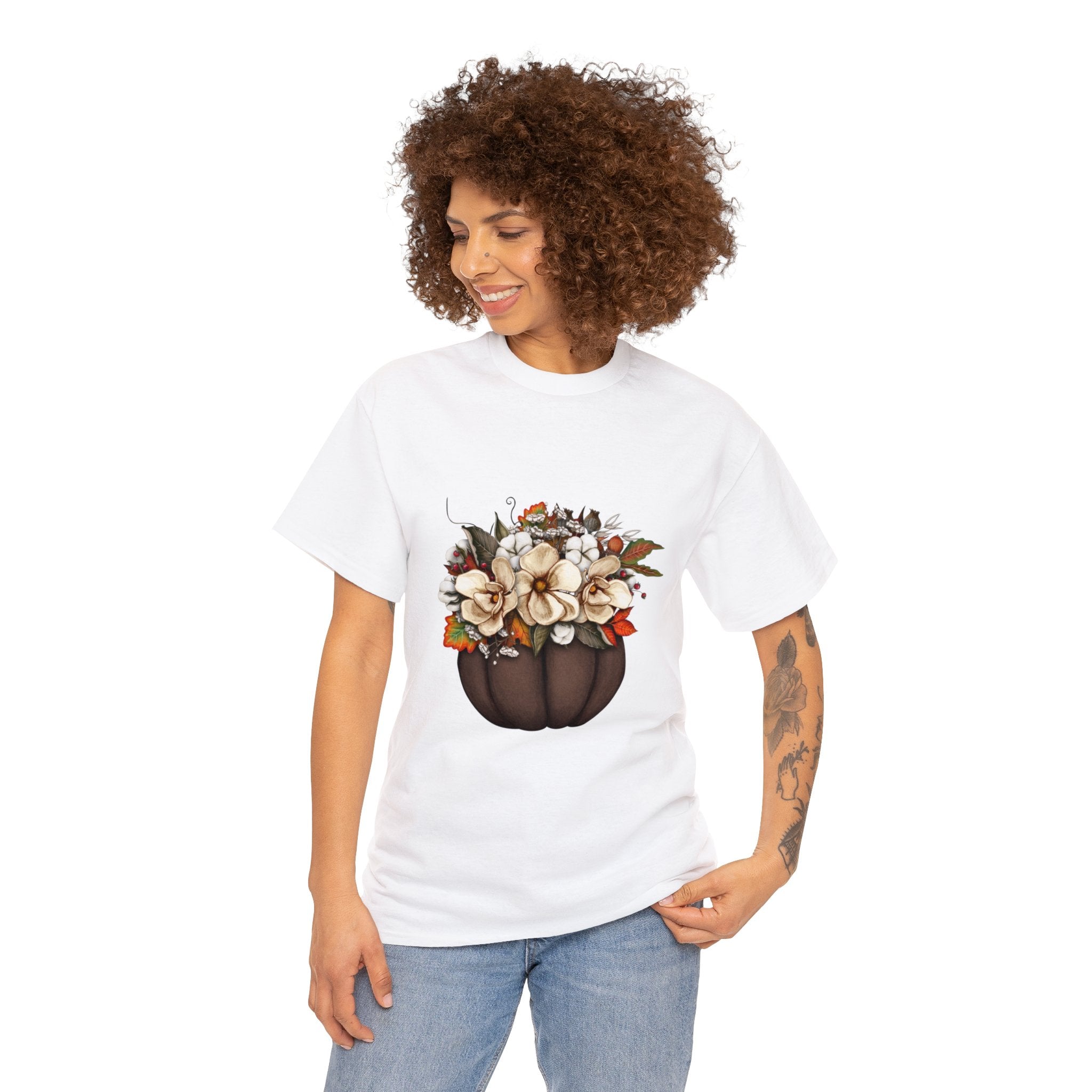 Halloween T-Shirt: Fall Flowers