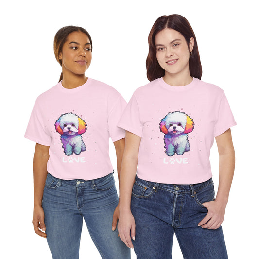 Dog T-Shirt: Bichon Frise Love
