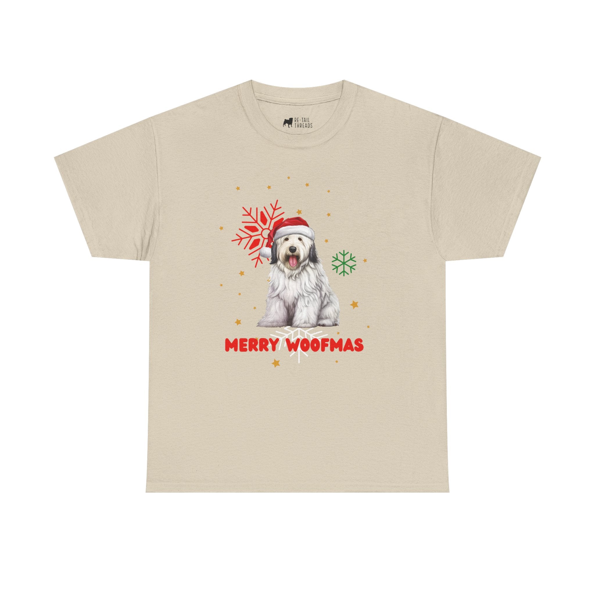 Christmas T-Shirt: Santa Hat Sheepdog
