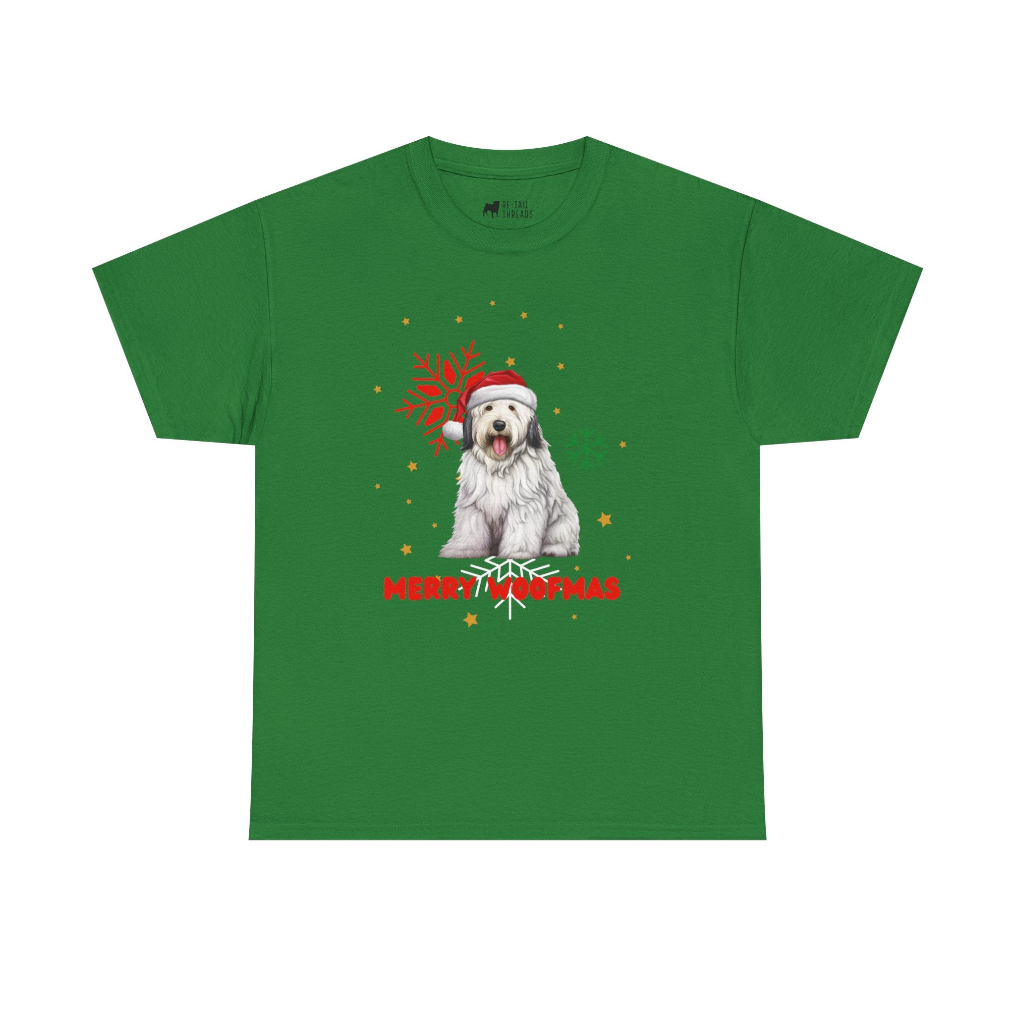 Christmas T-Shirt: Santa Hat Sheepdog