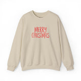 Embroidered Merry Christmas Crewneck Sweatshirt — Minimal Holiday Design
