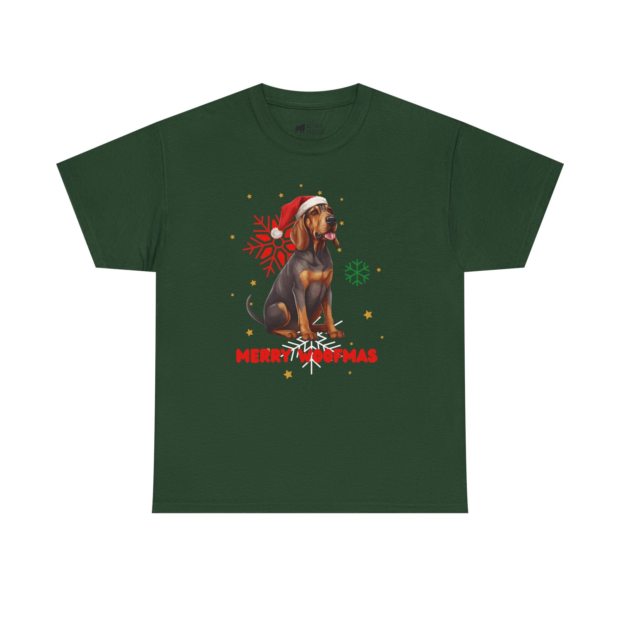 Christmas T-Shirt: Santa Hat Coonhound