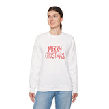 Embroidered Merry Christmas Crewneck Sweatshirt — Minimal Holiday Design