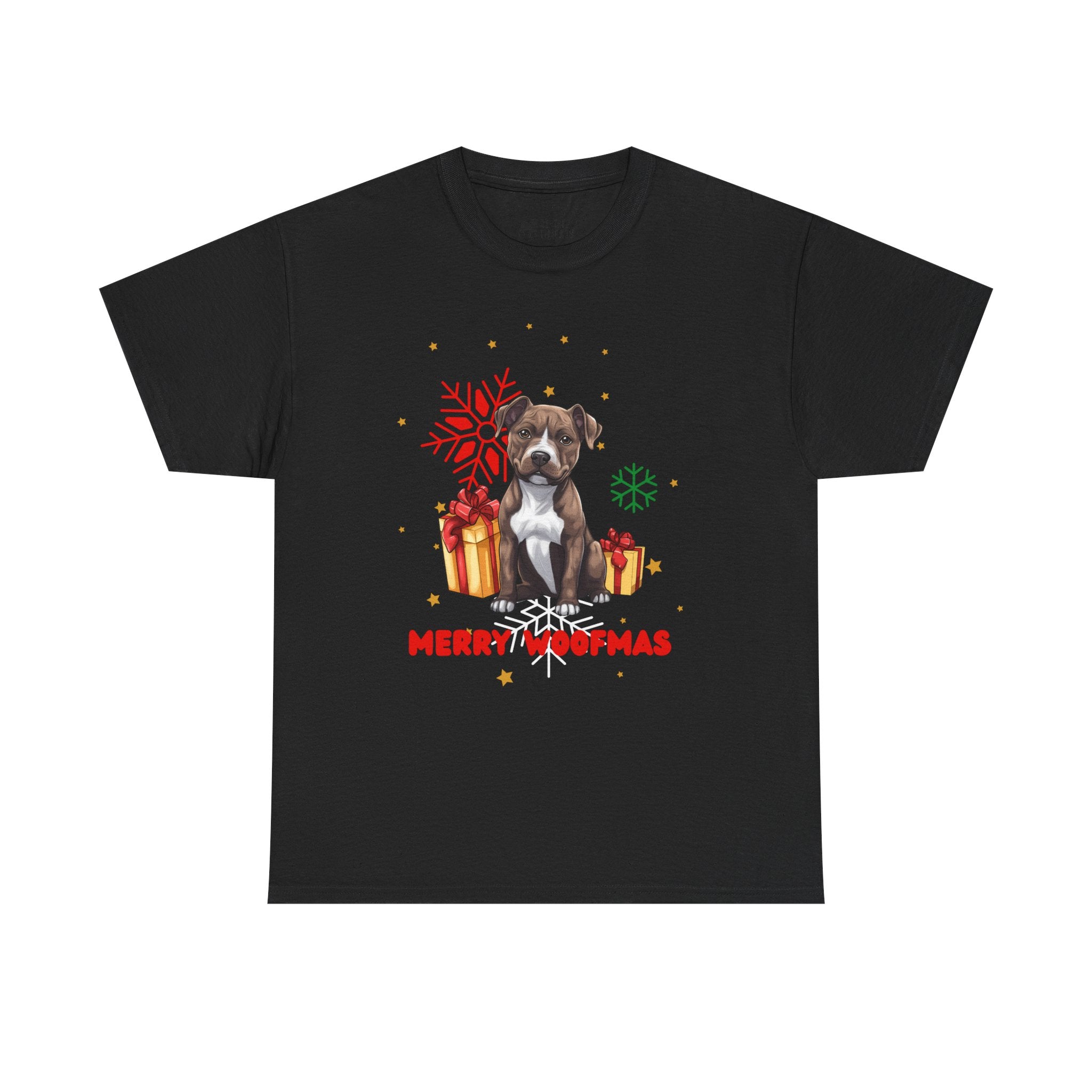Christmas T-Shirt: Santa Hat Pit Bull #2