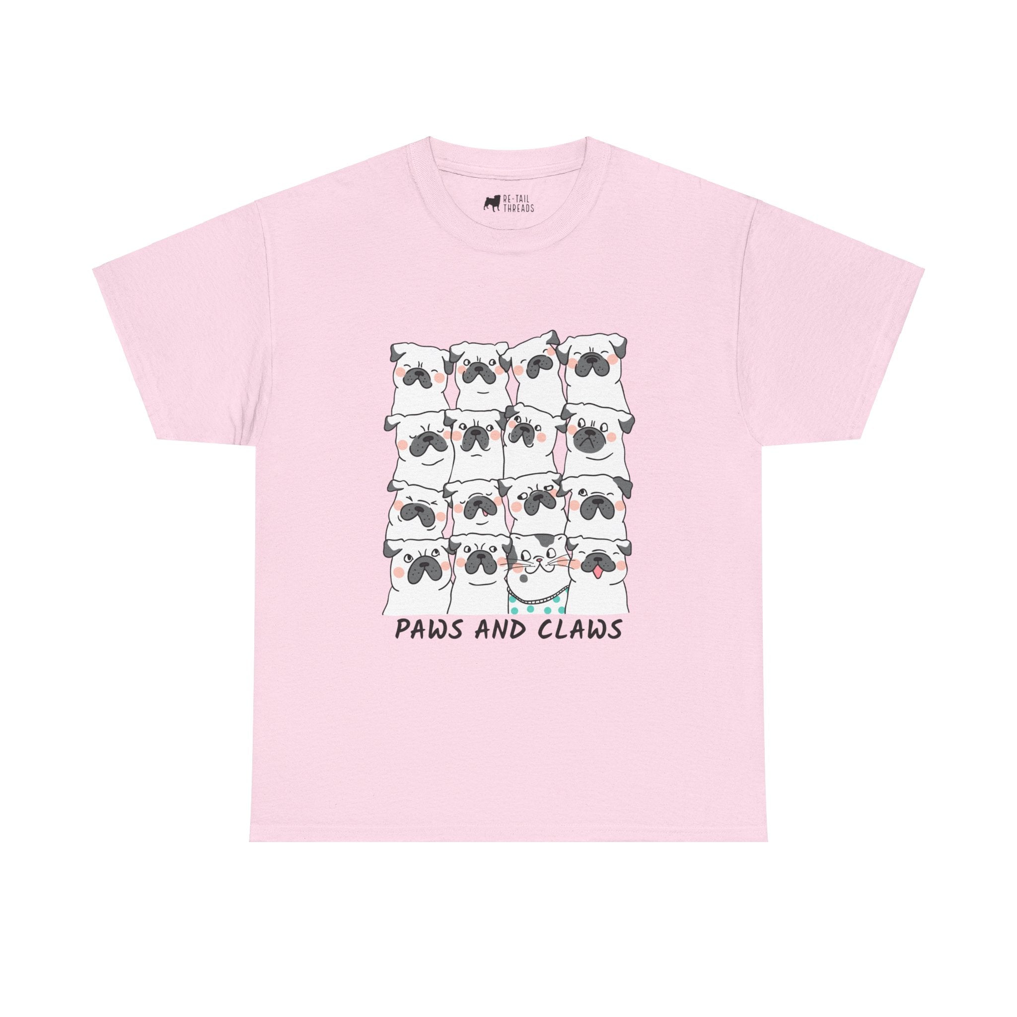 Pug T-Shirt: Paws And Claws