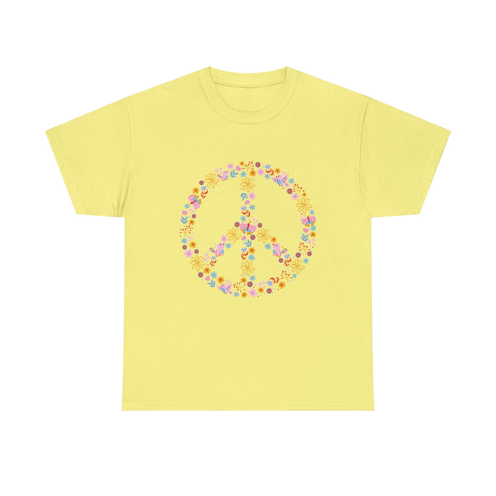 Summer T-Shirt: Flowery Peace Sign