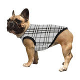 Black and Gray Plaid Pet Tank Top