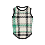 Black and Green Plaid Pet Tank Top