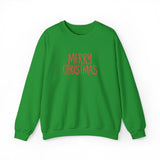 Embroidered Merry Christmas Crewneck Sweatshirt — Minimal Holiday Design