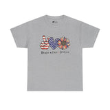 4th of July T-Shirt: Peace Love America Distressed