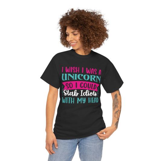 Funny T-Shirt: I Wish I Was A Unicorn