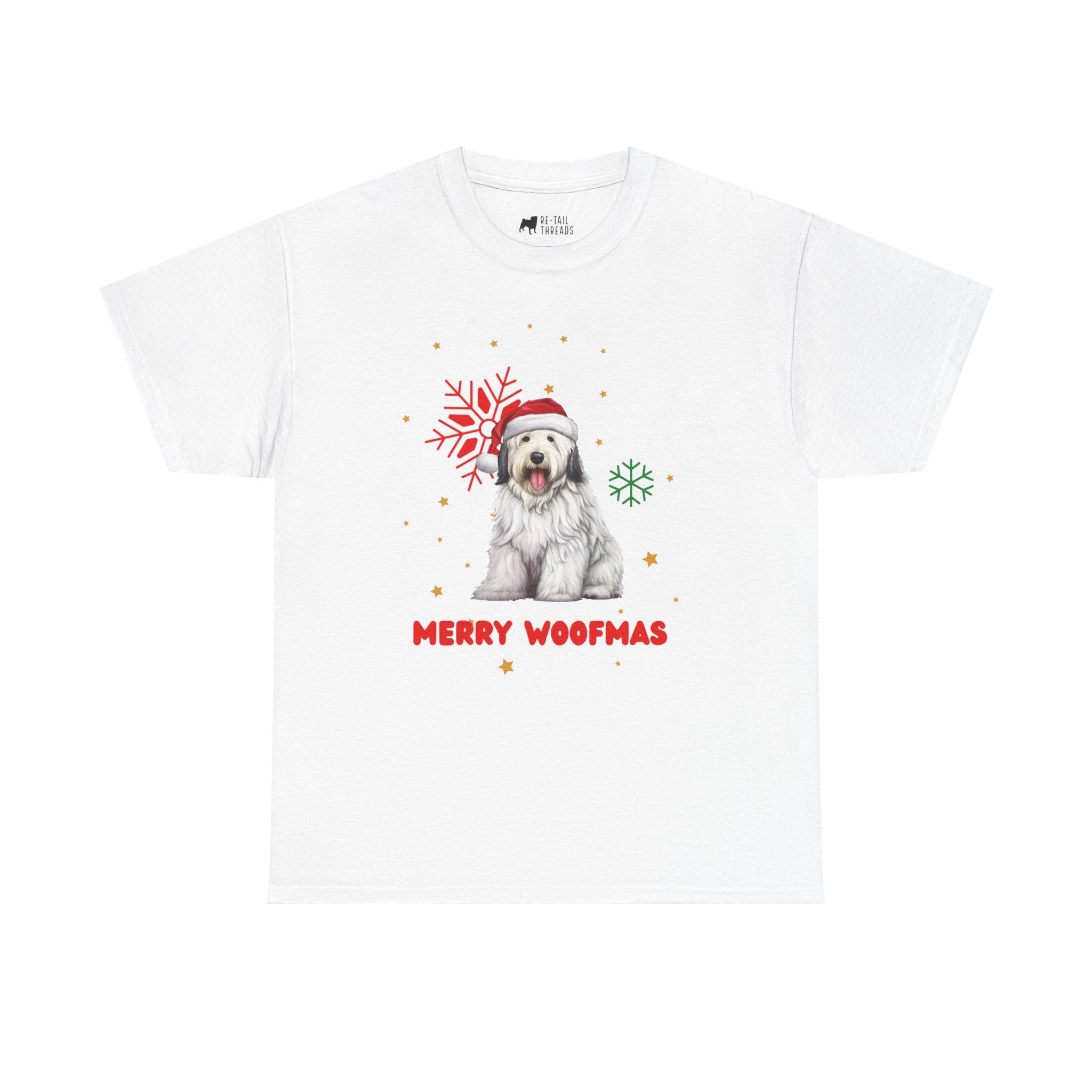 Christmas T-Shirt: Santa Hat Sheepdog