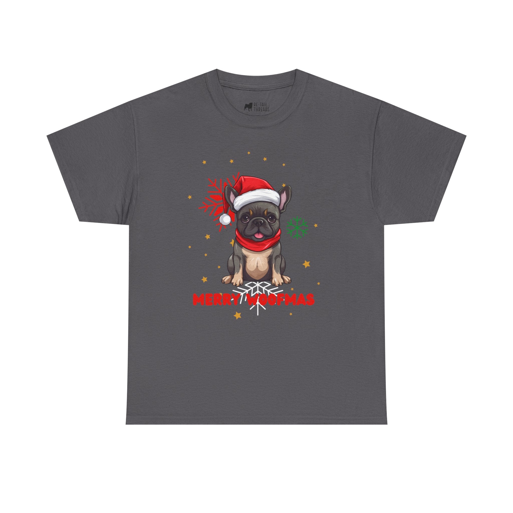 Christmas T-Shirt: Santa Hat French Bulldog