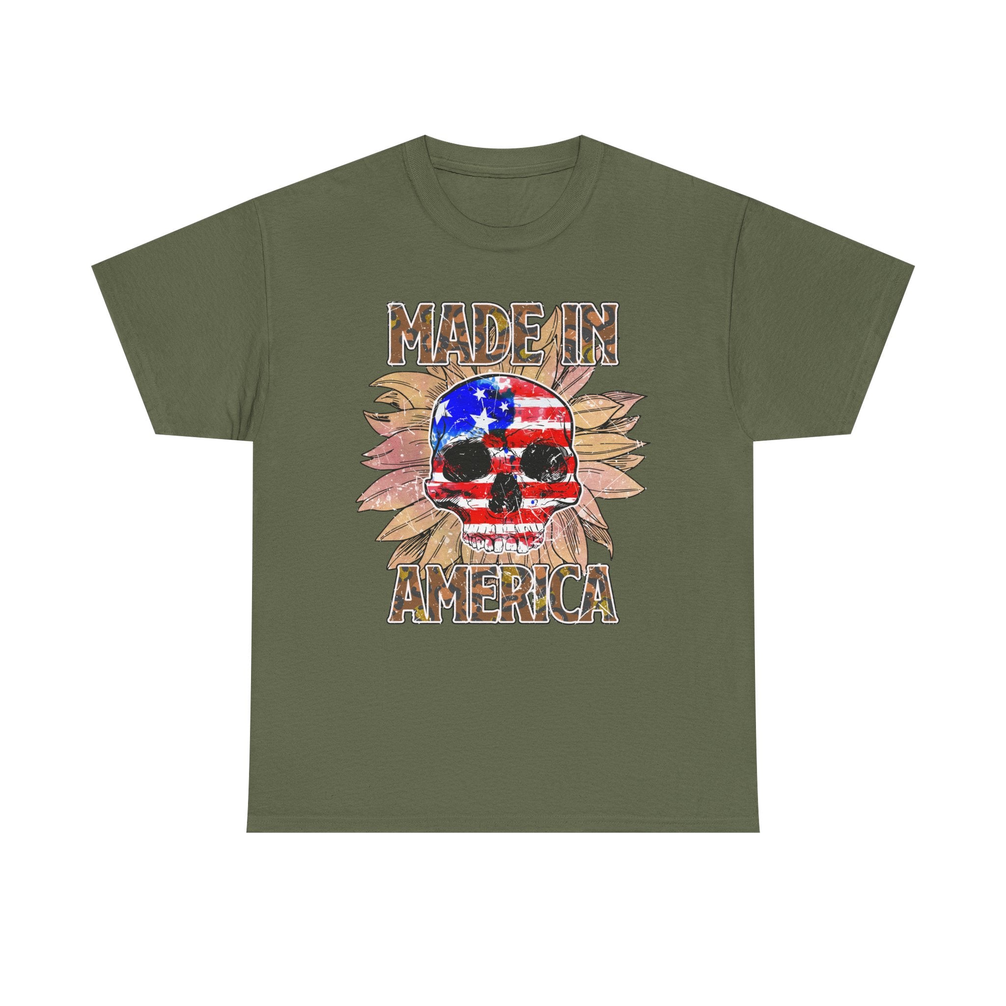 4th of July T-Shirt: Made in America Skull