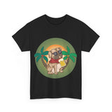 Pug T-Shirt: Pug & Palm Trees