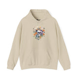 Halloween Hoodie: Skull and Flowers