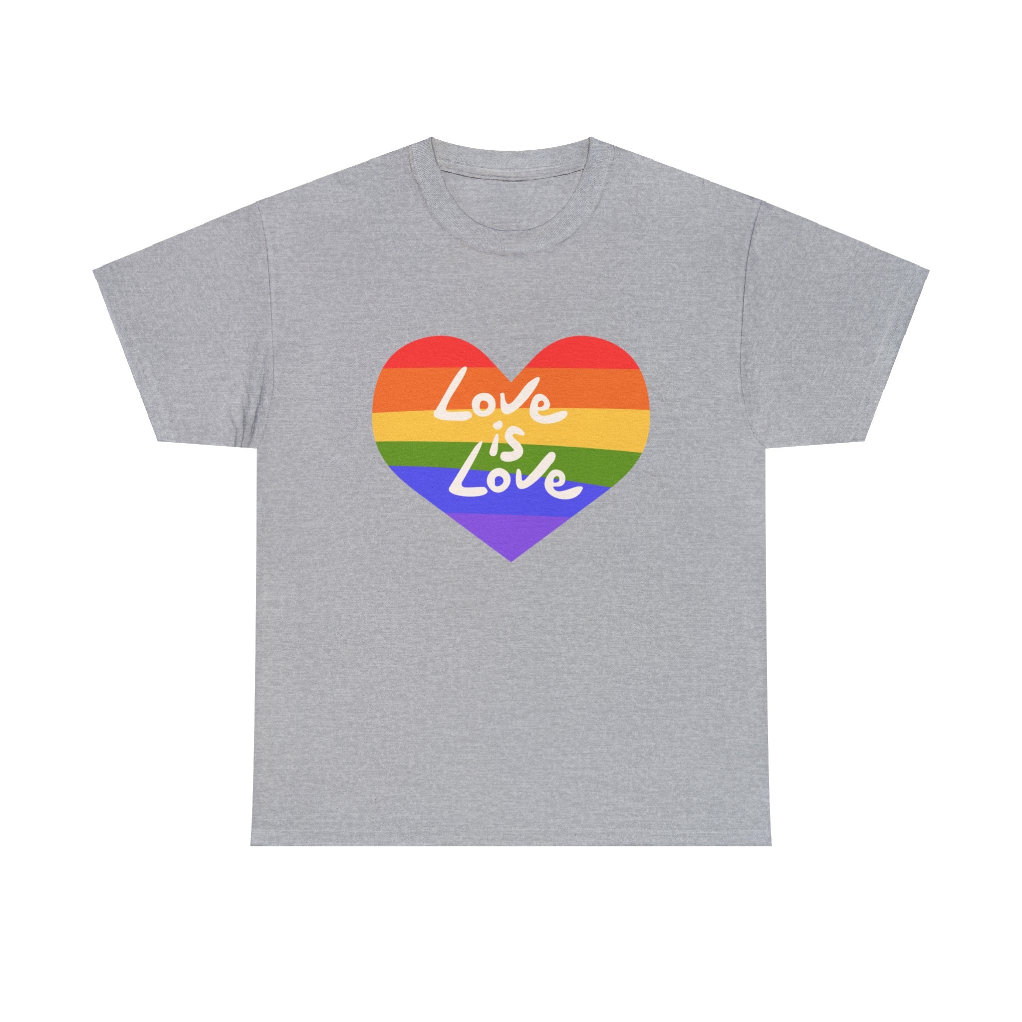 PRIDE T-Shirt: Love is Love Rainbow Heart