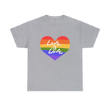 PRIDE T-Shirt: Love is Love Rainbow Heart