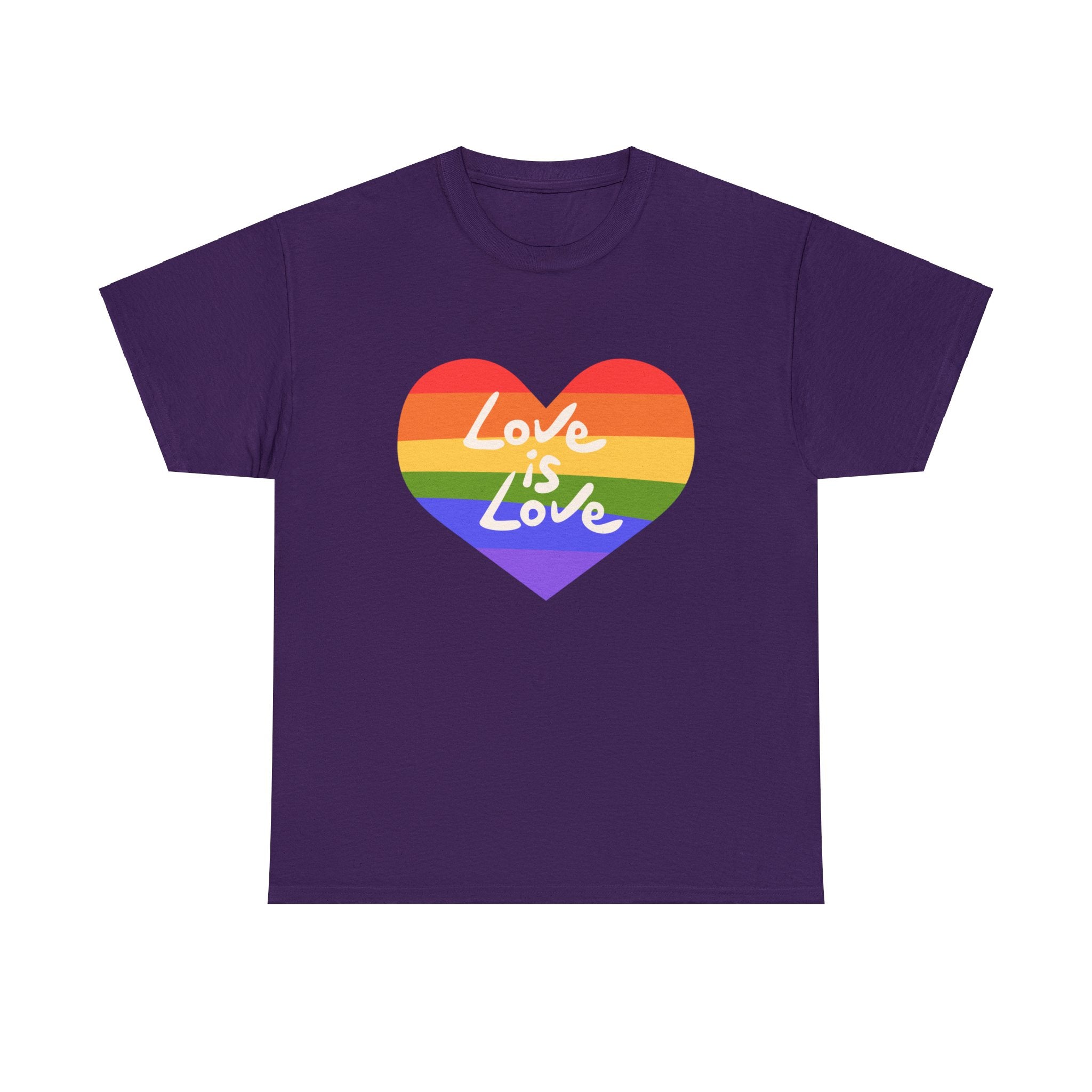 PRIDE T-Shirt: Love is Love Rainbow Heart