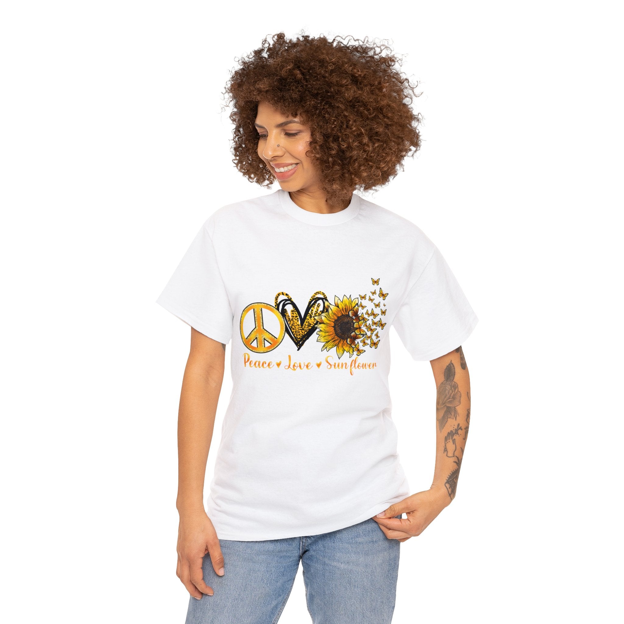 Summer T-Shirt: Peace Love Sunflower
