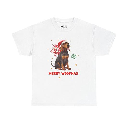 Christmas T-Shirt: Santa Hat Coonhound