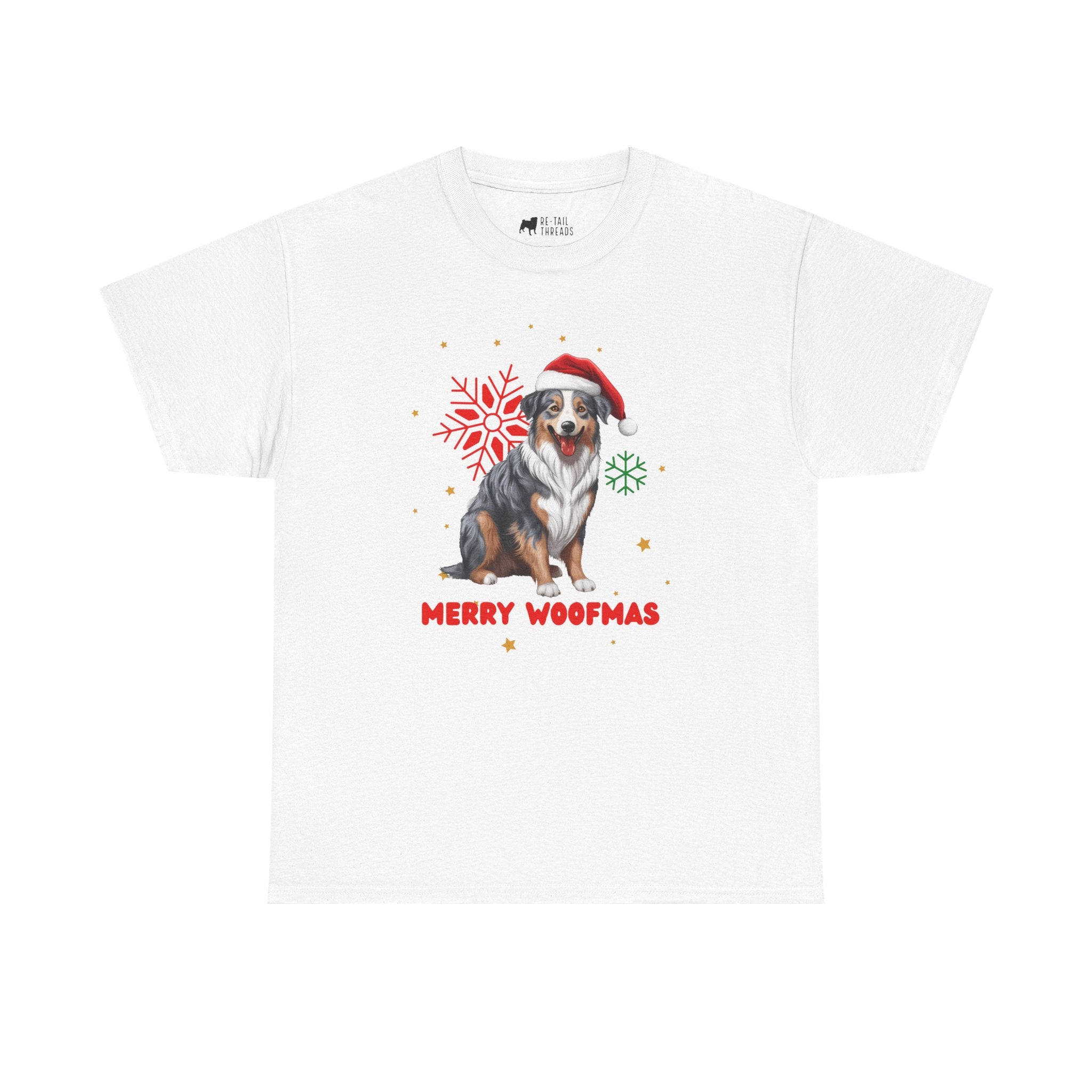 Christmas T-Shirt: Santa Hat Australian Shepard