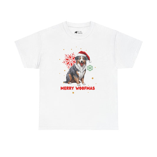 Christmas T-Shirt: Santa Hat Australian Shepard