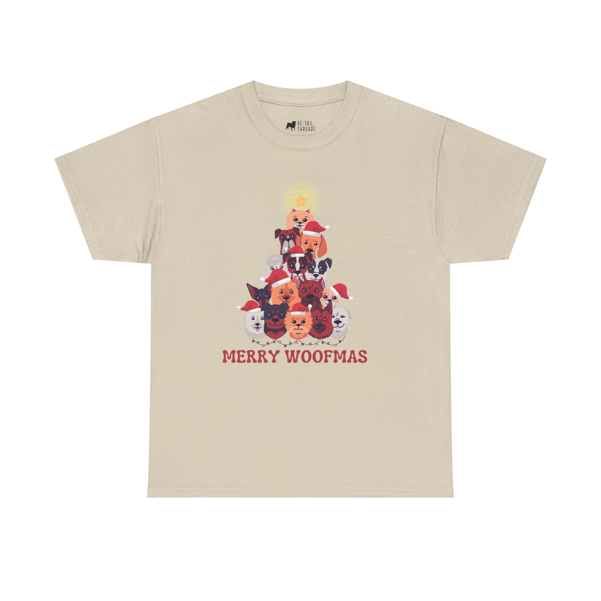 Christmas T-Shirt: Merry Woofmas Tree of Dogs