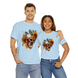 Skull T-Shirt: Skull and Sunflowers