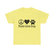 Dog T-Shirt: Peace Love Dog