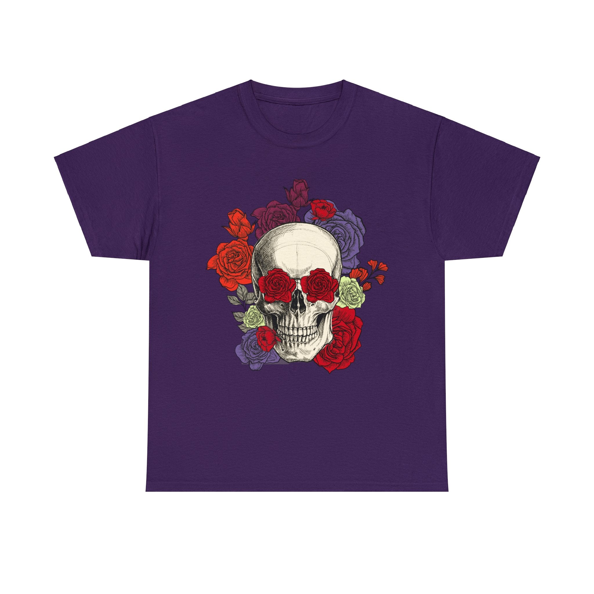 Skull T-Shirt: Skull with Roses