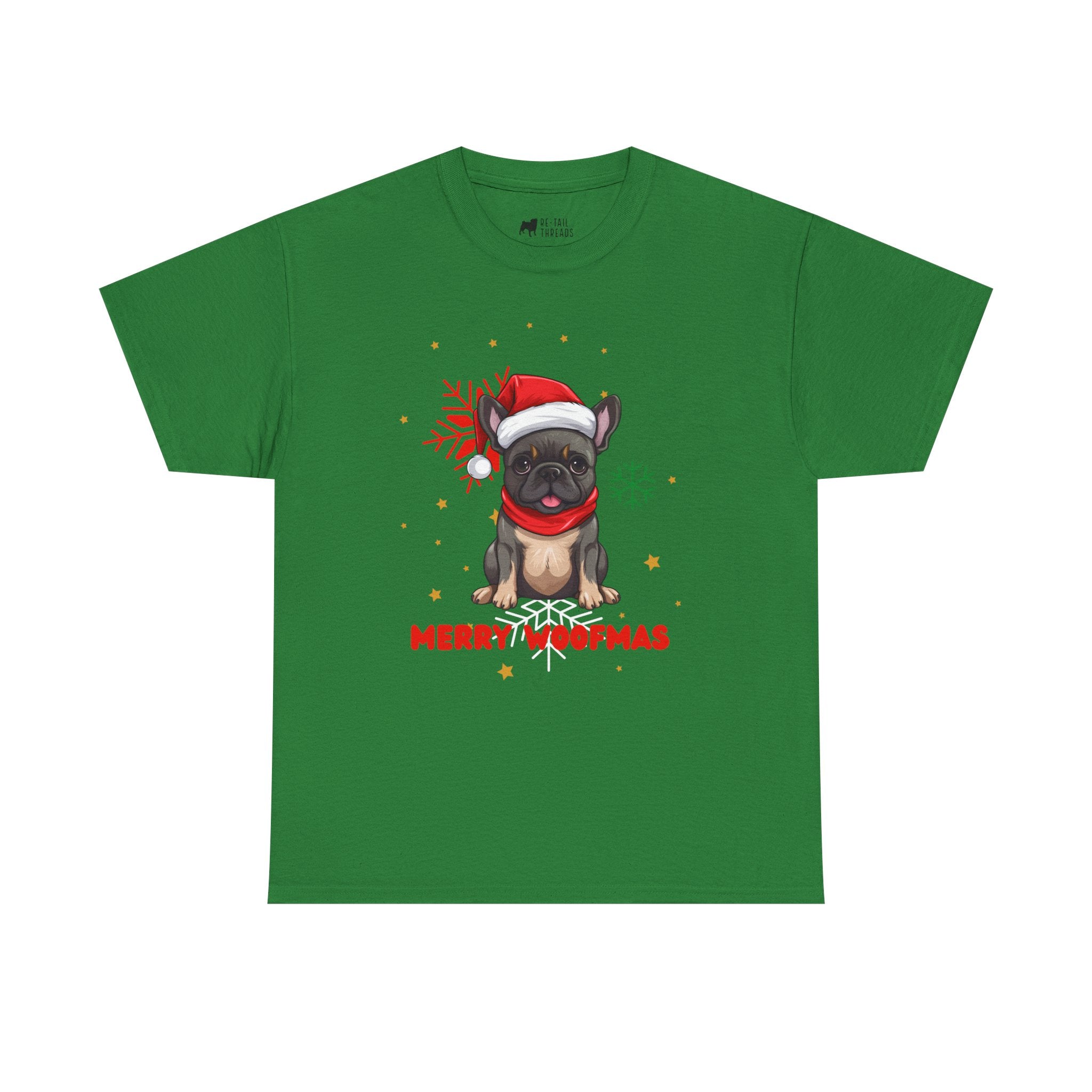 Christmas T-Shirt: Santa Hat French Bulldog