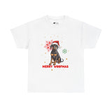 Christmas T-Shirt: Black and Tan Dog