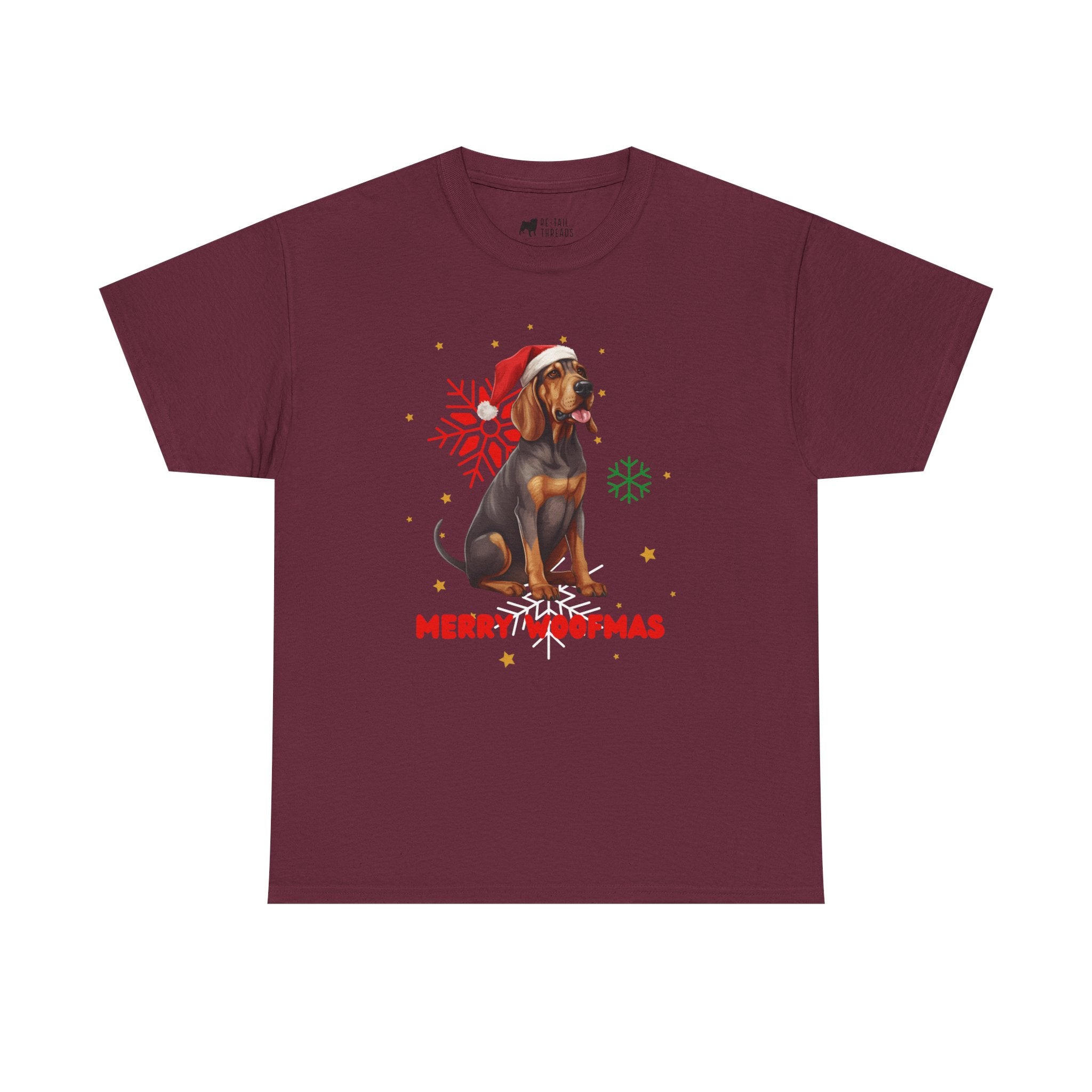 Christmas T-Shirt: Santa Hat Coonhound