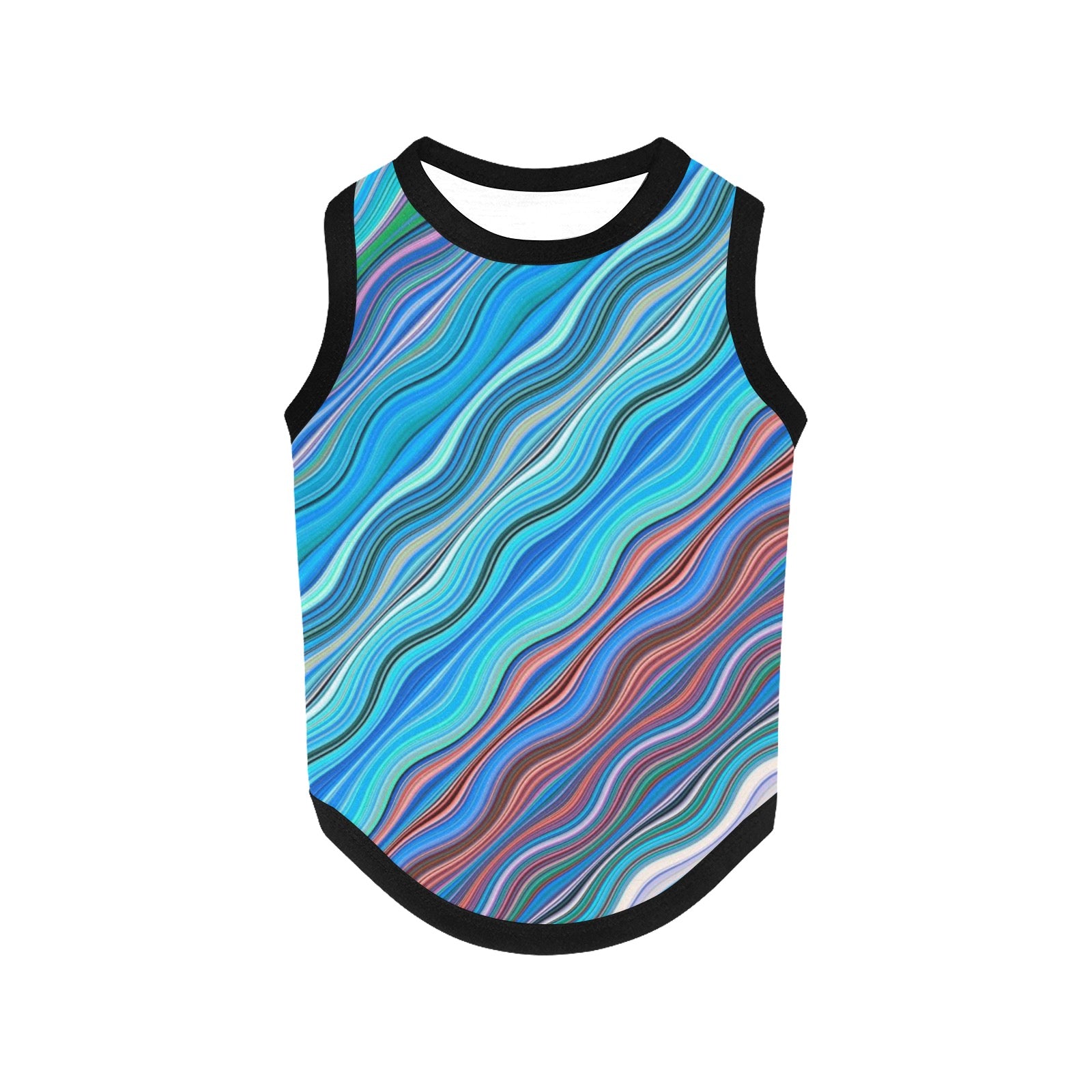 Wavy Blue Pet Tank Top