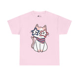 4th of July T-Shirt: Cat with Patriotic Glasses