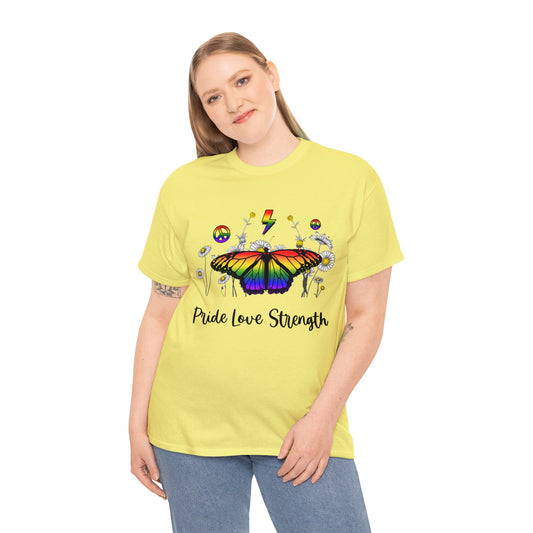 PRIDE T-Shirt: Pride Love Strength Butterfly