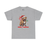 Christmas T-Shirt: Santa Hat Pit Bull #1